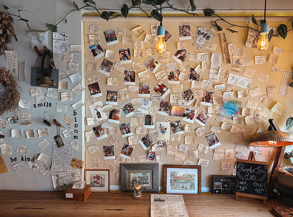 Their signature polaroid and message wall