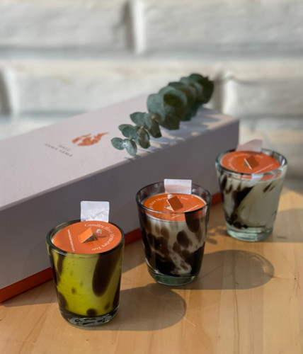 Eco-Candle Trio Set – Bali Sama Sama | The Bali Florist | Flower