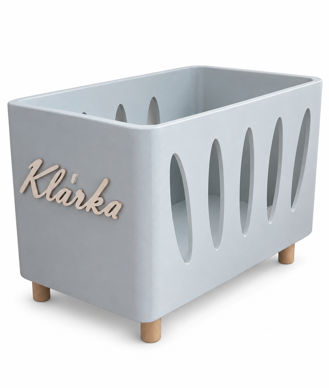 Personalizovaná dřevěná postýlka pro panenky se jménem