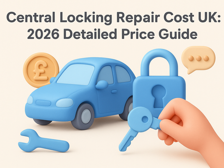 Central Locking Repair Cost UK: 2026 Detailed Price Guide