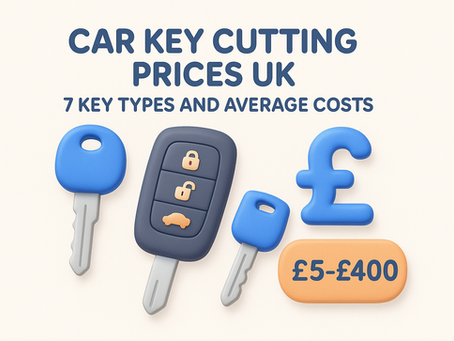 Car Key Cutting Prices UK: 7 Key Types And Average Costs