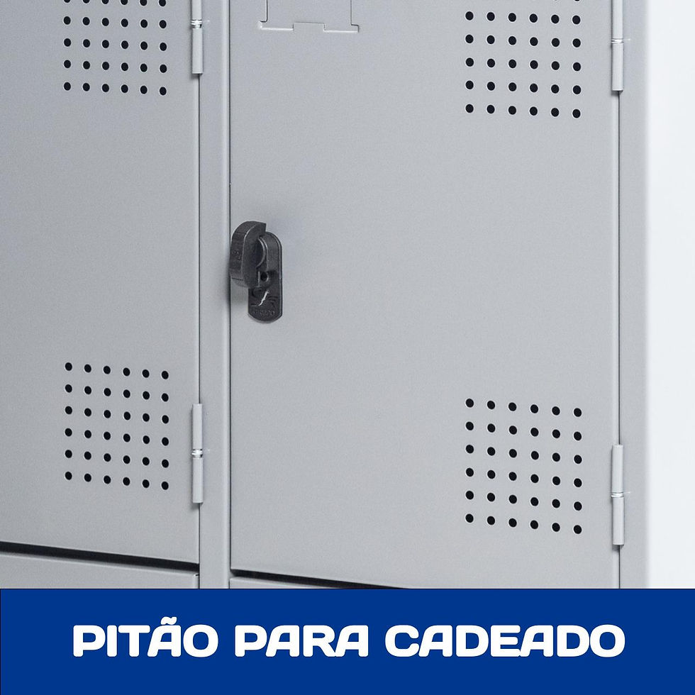 Miniatura: ARMÁRIO ROUPEIRO DE AÇO COM 8 PORTAS PEQUENAS