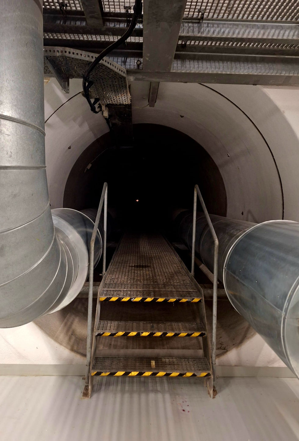 inside the heating tunnel