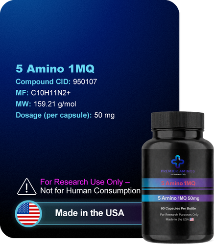 buy 5-amino-1mq capsules usa 50mg 60ct 5-Amino-1MQ (5-Amino-1-Methylquinolinium Chloride)  98%+