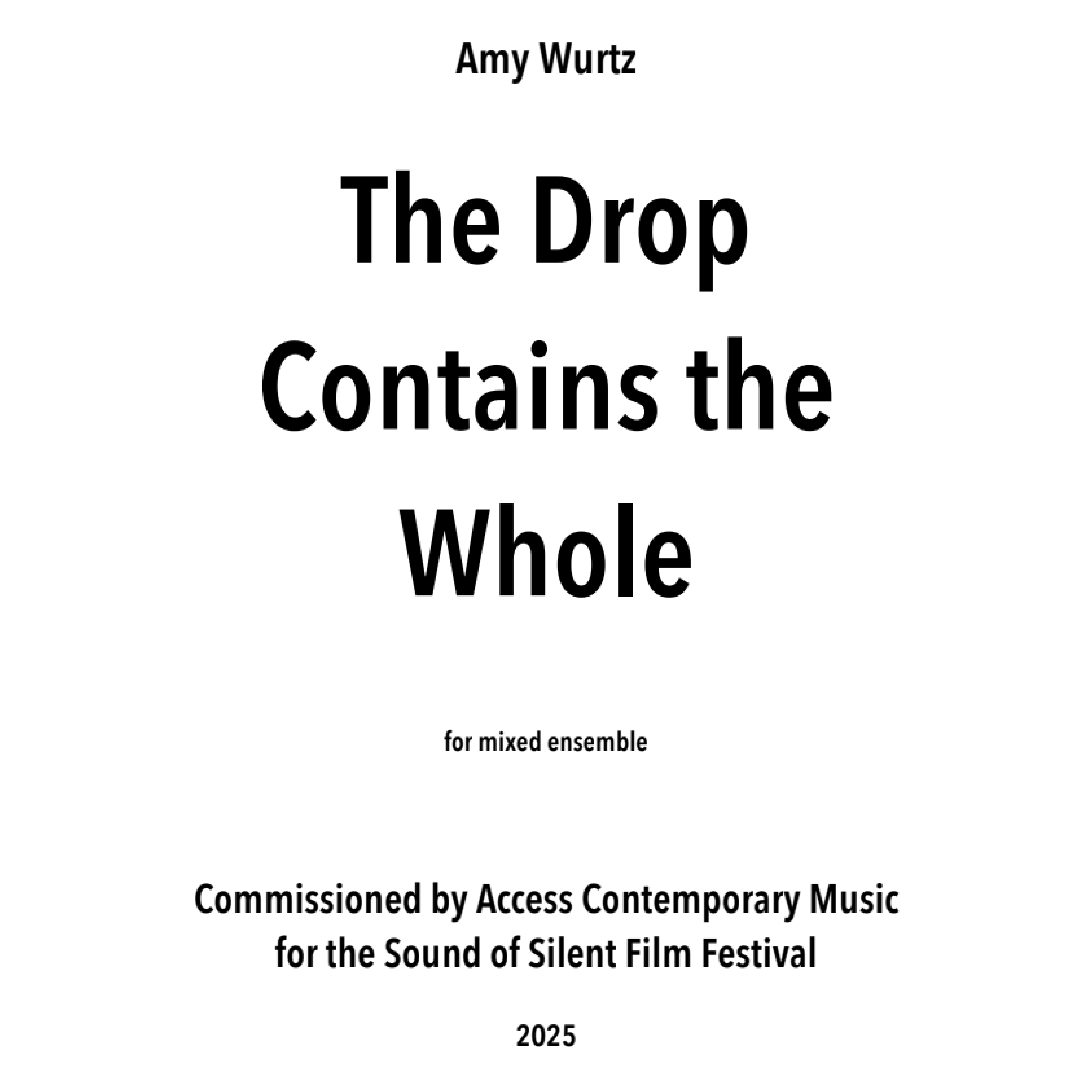 2025 The Drop Contains the Whole