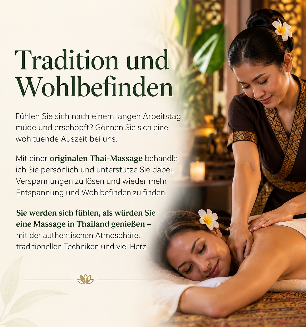 Thai Massage in Zürich - Thai Massage Traditionelle