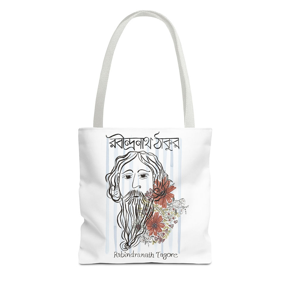 Thumbnail: Rabindranath Tagore Bengali Pride Heritage Tote Bag