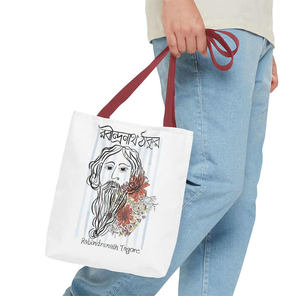 Thumbnail: Rabindranath Tagore Bengali Pride Heritage Tote Bag