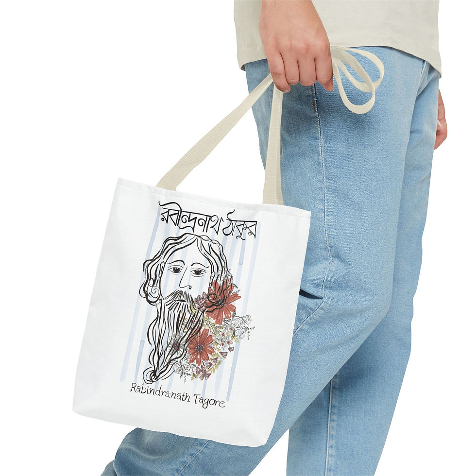 Thumbnail: Rabindranath Tagore Bengali Pride Heritage Tote Bag