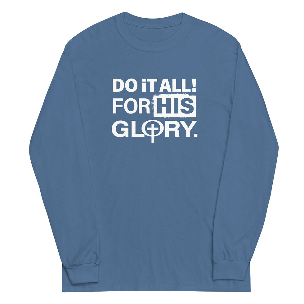 Thumbnail: Do It All For His Glory-Long Sleeve-White Letters