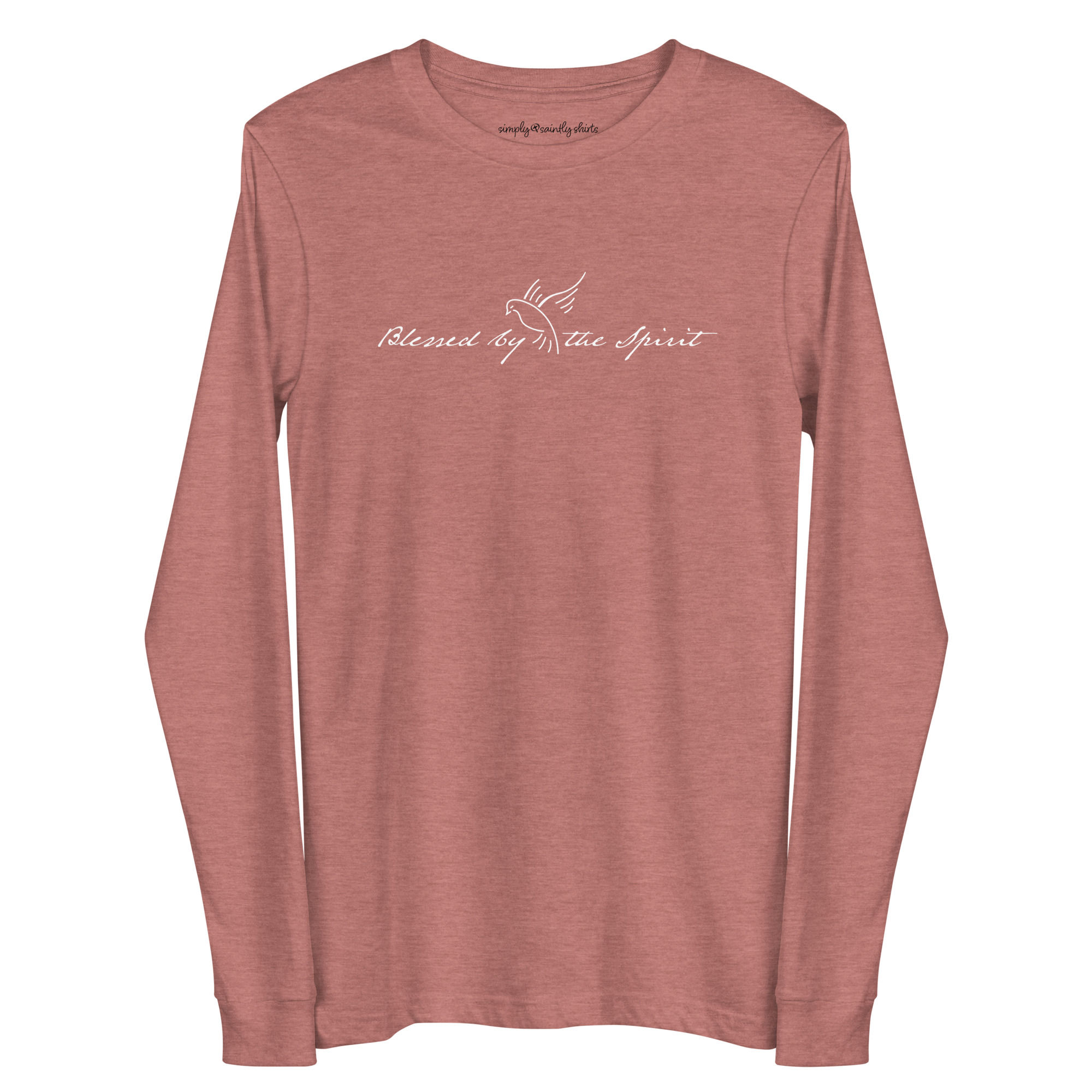 Blessed by the Spirit-Long Sleeve-White Letters
