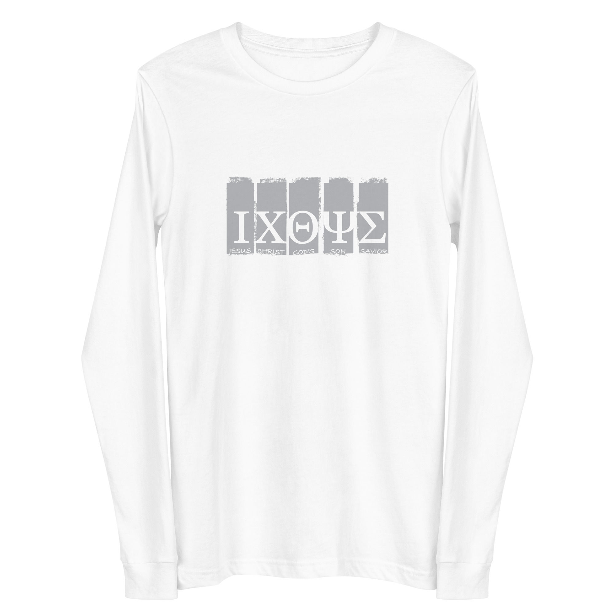 IXOYE-Long Sleeve-White/Grey Letters