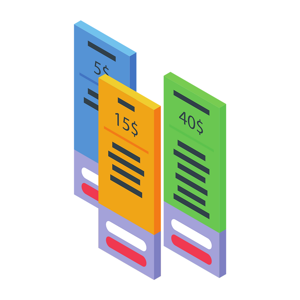 Image of 3 pricing options - Web Design