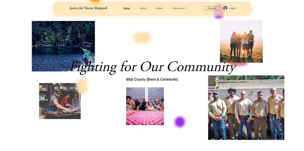 Justice for Tristian Sheppard Homepage Screenshot