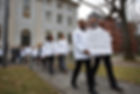 Medical students leading a walkout