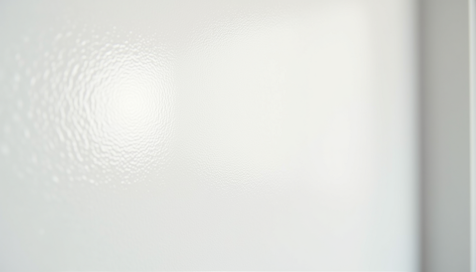 Semi-gloss paint finish on kitchen wall, showing smooth and shiny surface