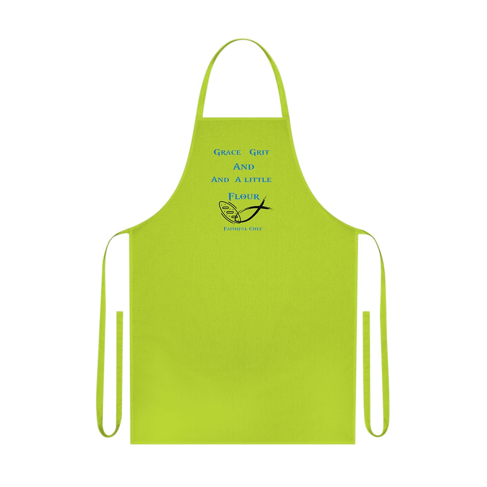 Thumbnail: Cotton Apron – "Grace, Grit and a Little Flour" Chef Apron for Bakers & Cooks