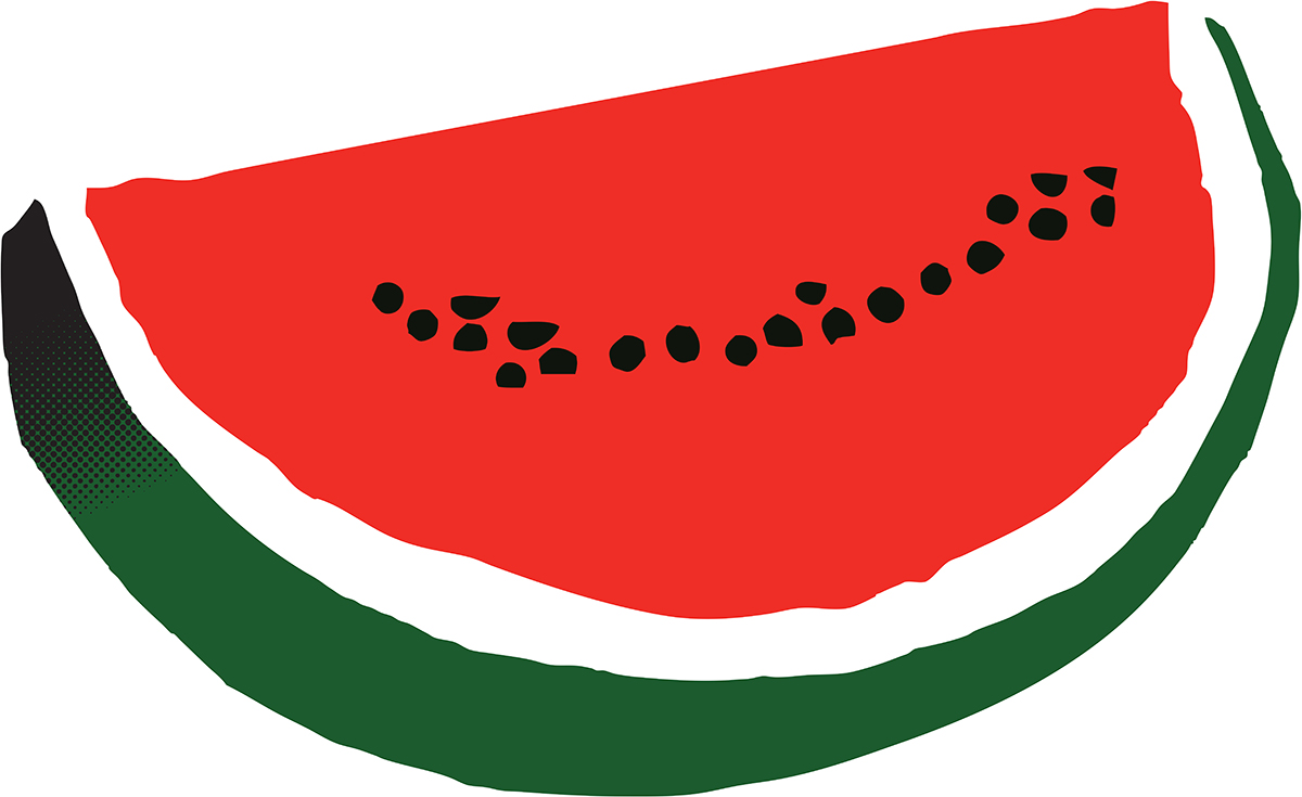 Khaled Hourani, “The Colours of the Palestinian Flag” (2013), silkscreen (courtesy the art