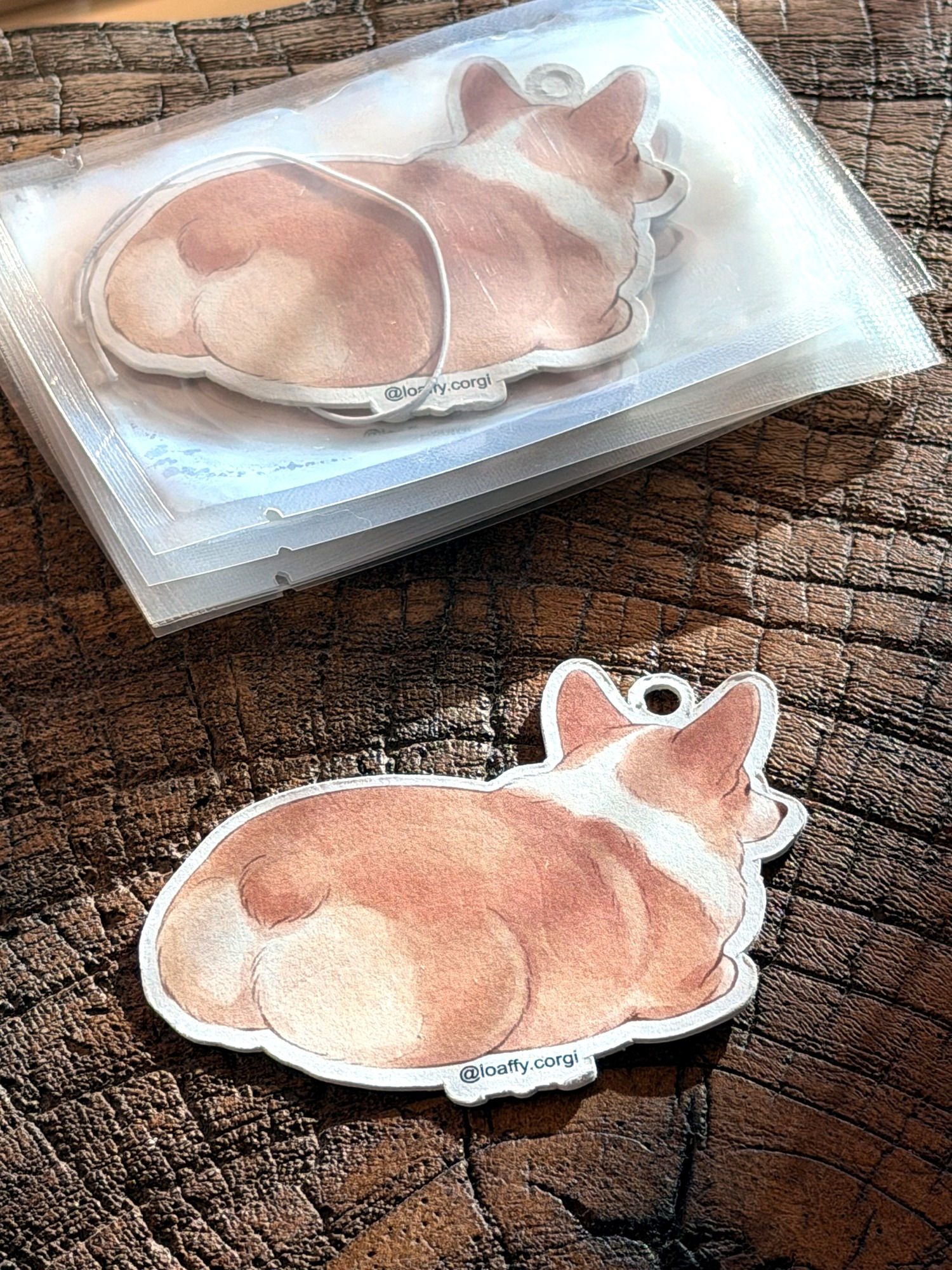 Corgi Butt Scented Card - Soft Rose
