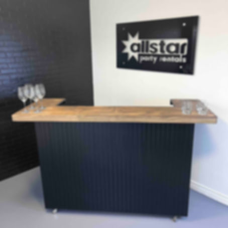 Bar Black with Walnut Top