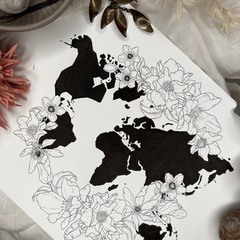 Florale Landkarte: Modern florals zeichnen lernen. Online Workshop für Lineart.