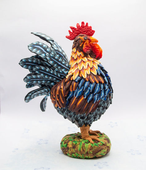 rooster polymer clay