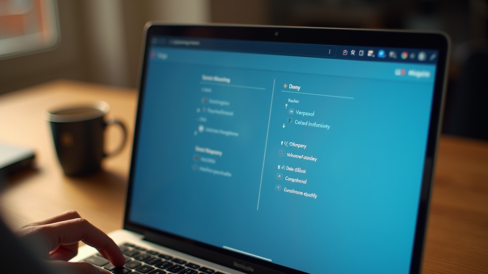 High angle view of a digital translation tool on a laptop screen