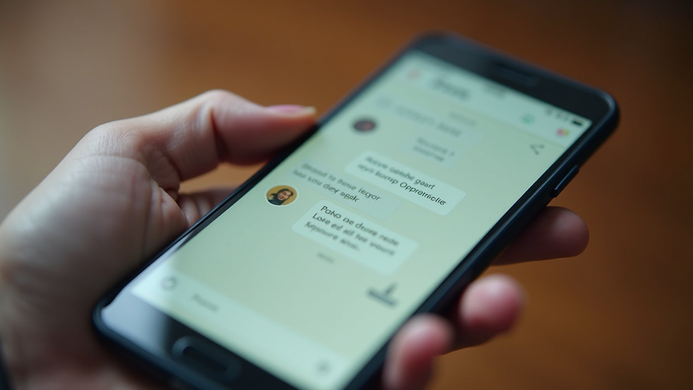 Close-up view of a smartphone displaying the Potato chat app interface
