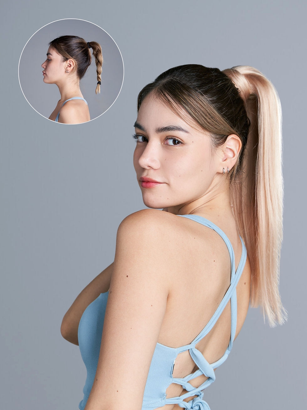 Miniatura: Coleta natural postiza rubia #14