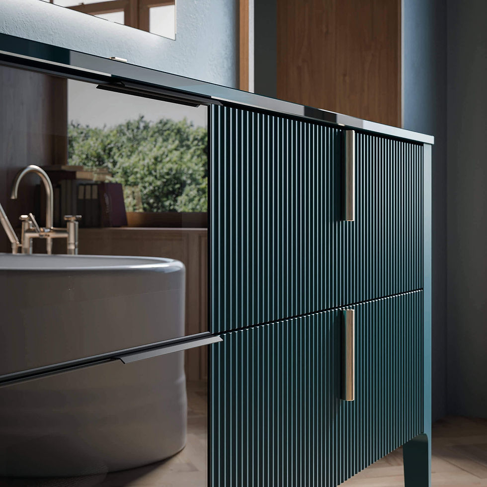 Particolare bagno Vertico con specchiera retrolluminata - Puntrotre arredobagno