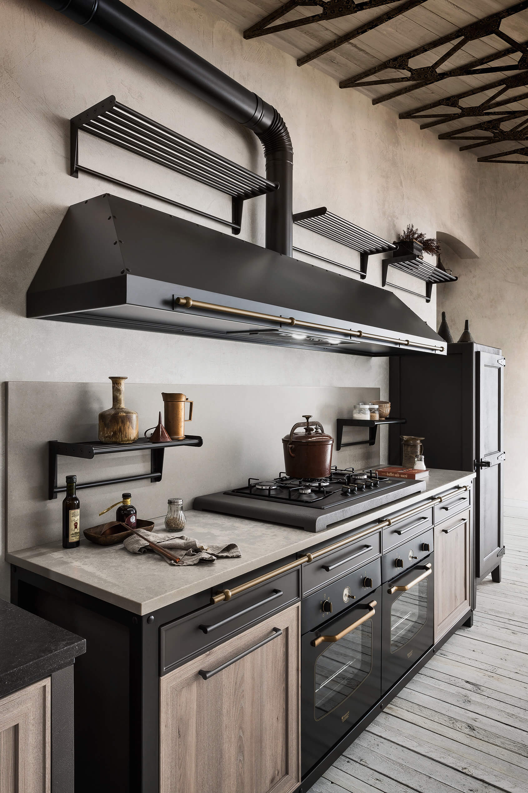 Vintage - industriale legno canapa