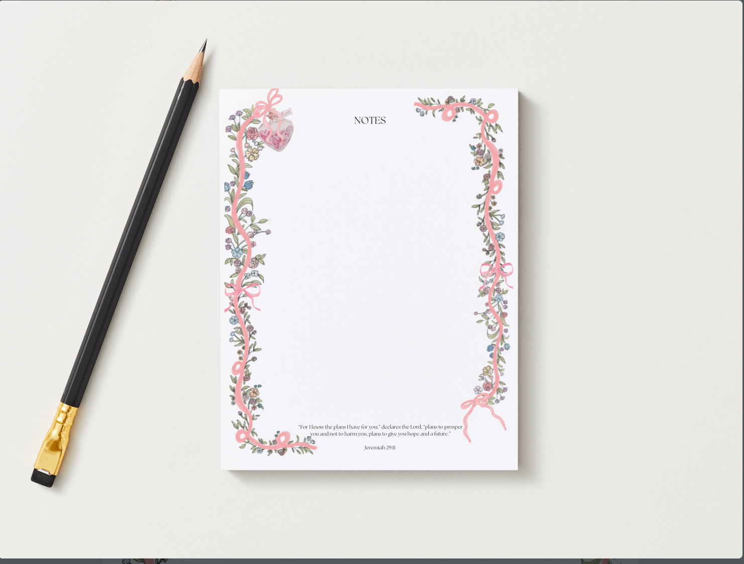 Pretty Pink Notepad