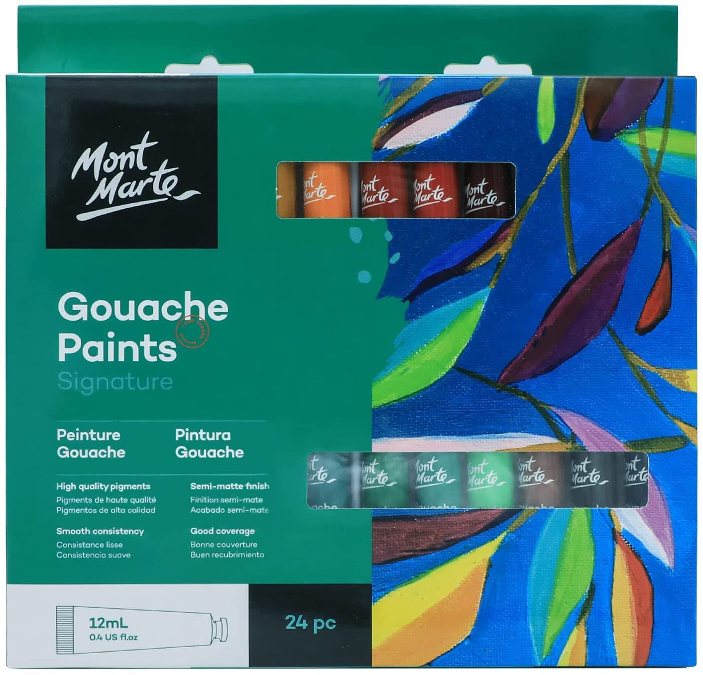Mont Marte Gouache Paint Set of 24 x 12ml