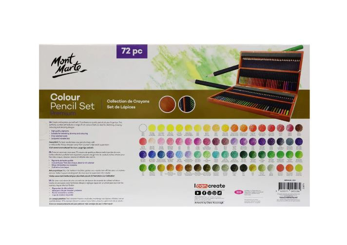 Thumbnail: Mont Marte Premium Colour Pencil Box Set 72 Wooden