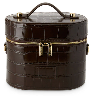 ETOILE COLLECTIVE x REVOLVE Oval Toiletry Case in Espresso Croc