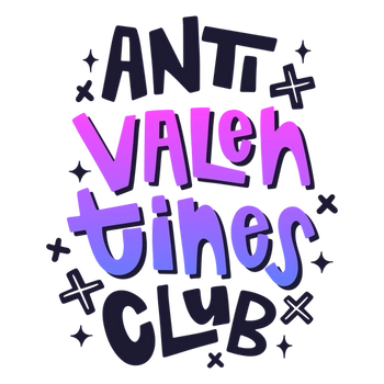 Anti Valentine's Club Lettering Quote Design