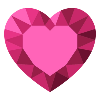 Pink Tessellate Heart Diamond Illustration