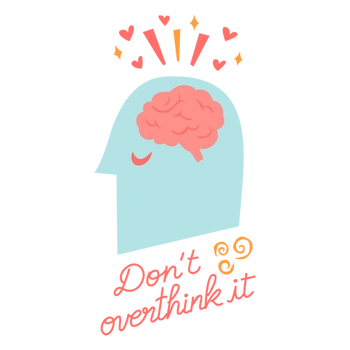 Don't overthink badge PNG Design