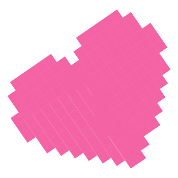 Pink pixel heart clipart