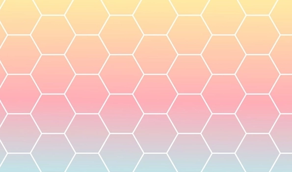 pattern design showcasing hexagons in a captivating gradient pastel style