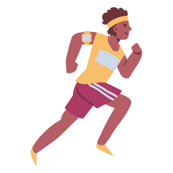 The image features a dynamic boy running, symbolizing the spirit of sports and athleticism