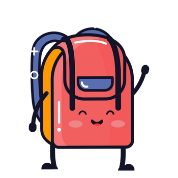 Cheerful backpack, exuding happiness and laughter