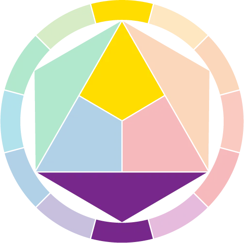 Complementary Colors: yellow and purple
