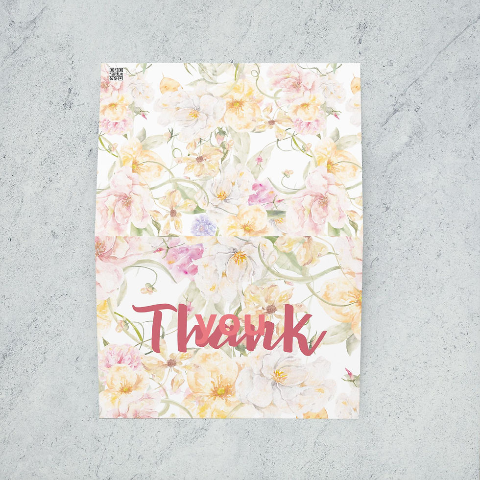 Thumbnail: Wildflowers Flowers Thank you Greeting card