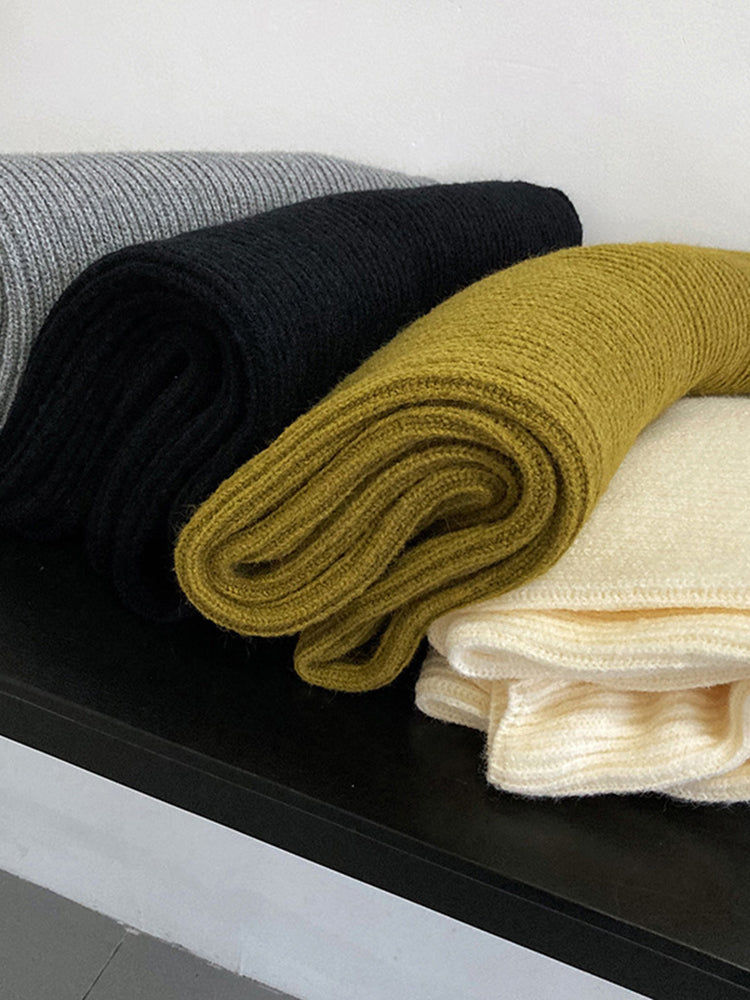 Thumbnail: Touka Knitted Shrug Scarf - Black