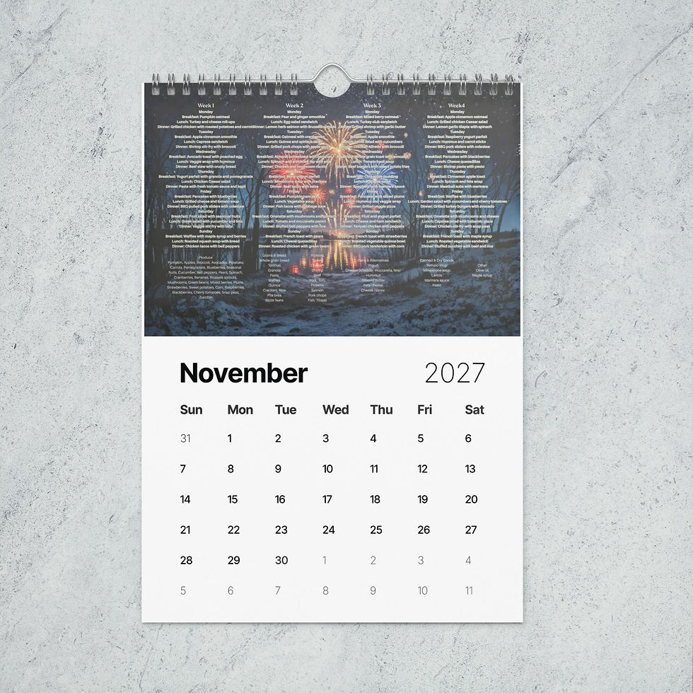 Thumbnail: Meal Planner Wall calendar (2027)