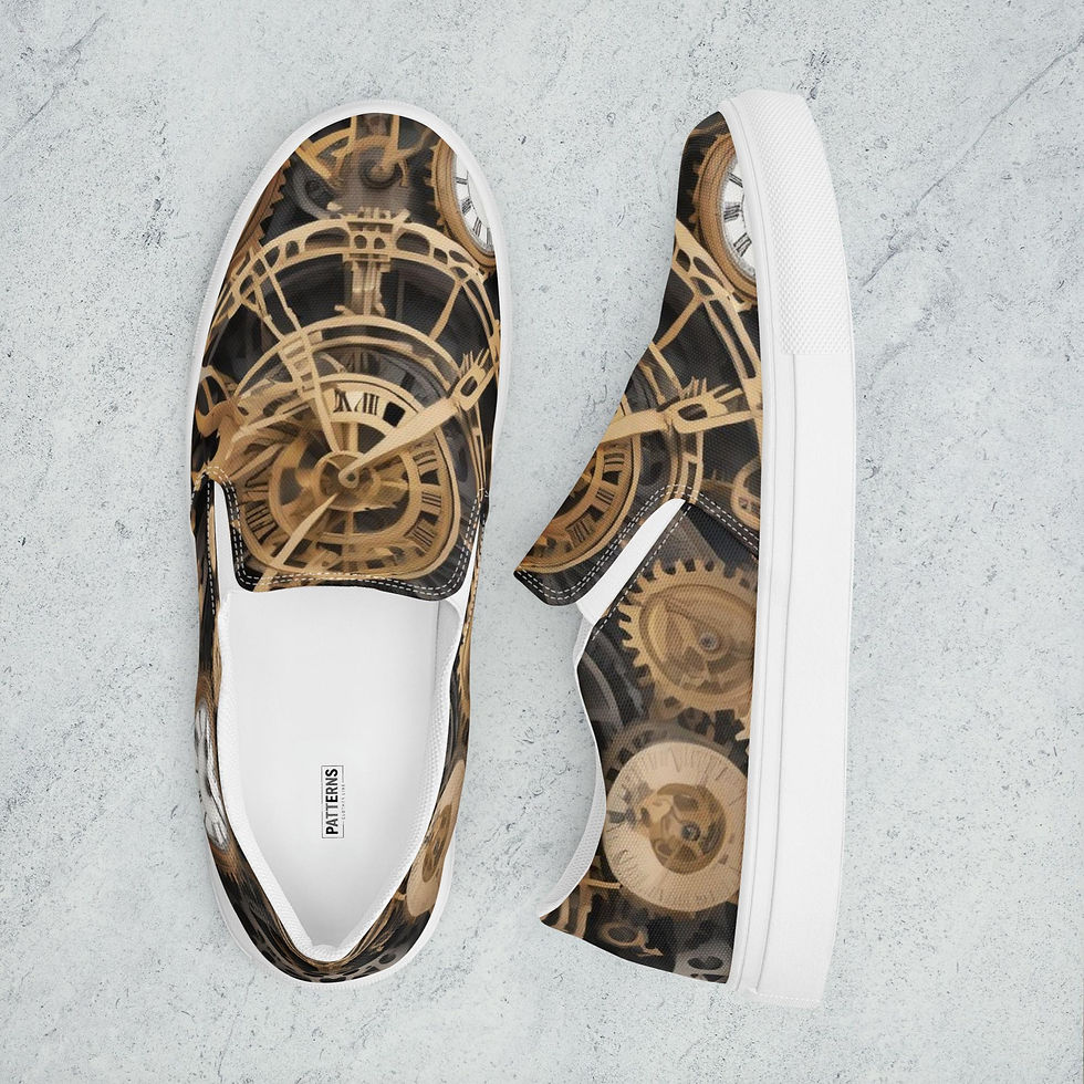Thumbnail: Clock work Women’s slip-on canvas shoes