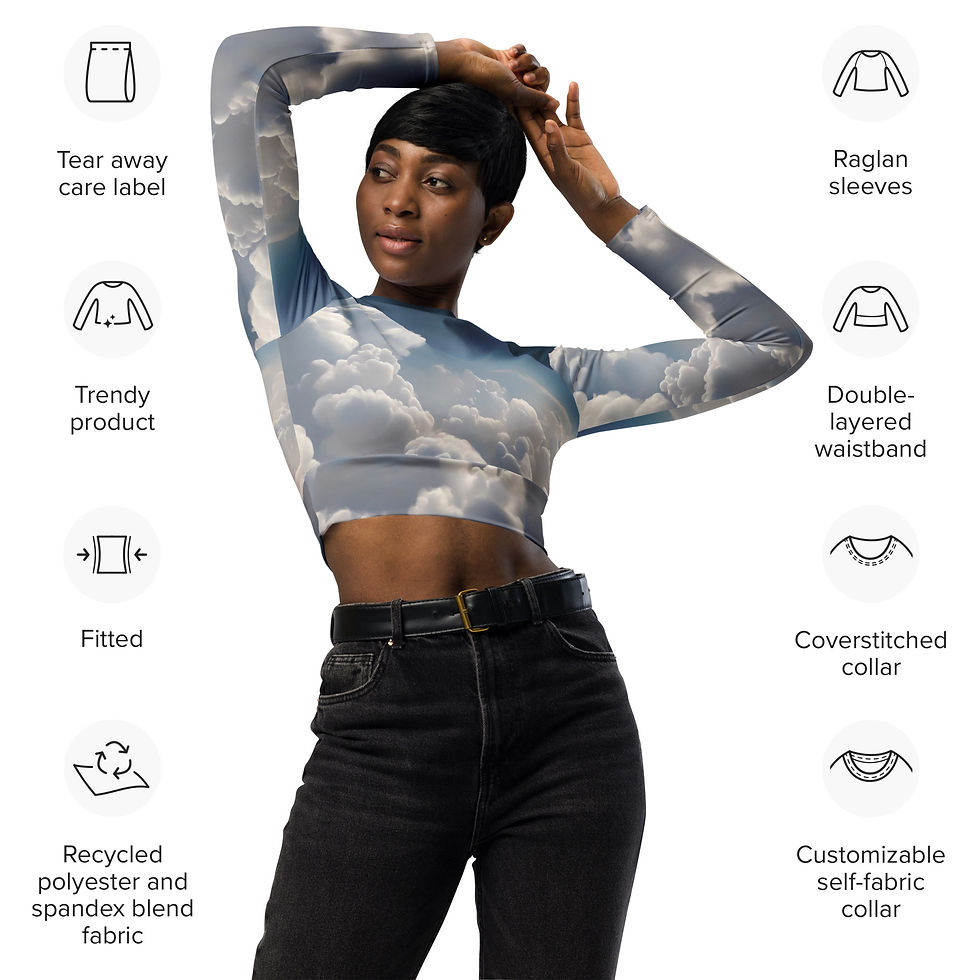 Thumbnail: Up up and away  long-sleeve crop top