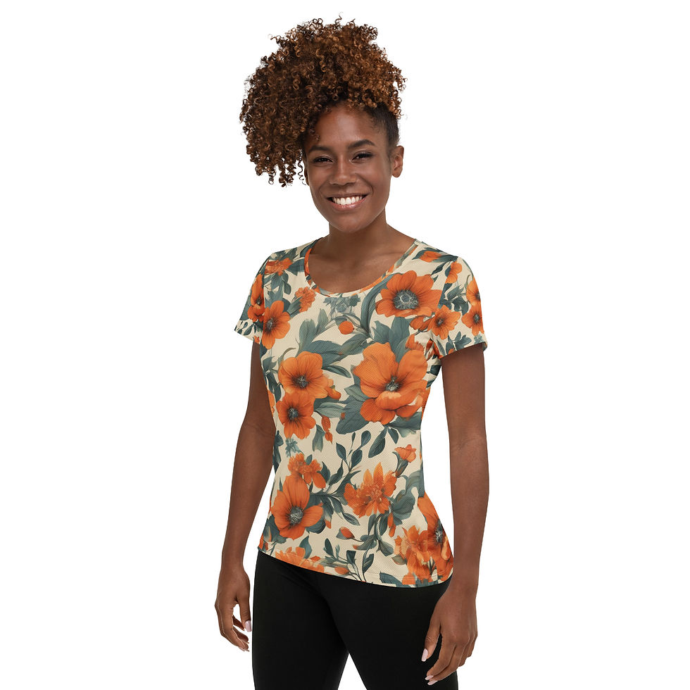 Orange blossom Women's Athletic T-shirt