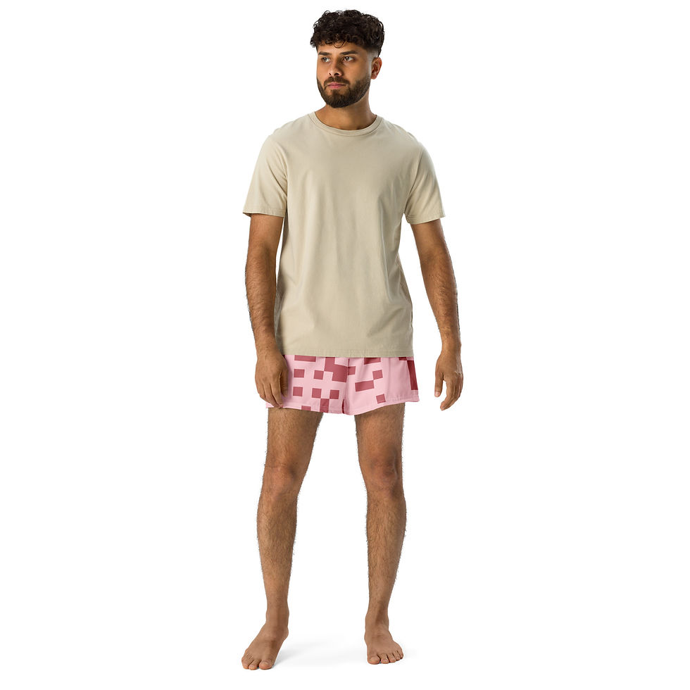 Thumbnail: Pink squares Unisex Athletic Shorts